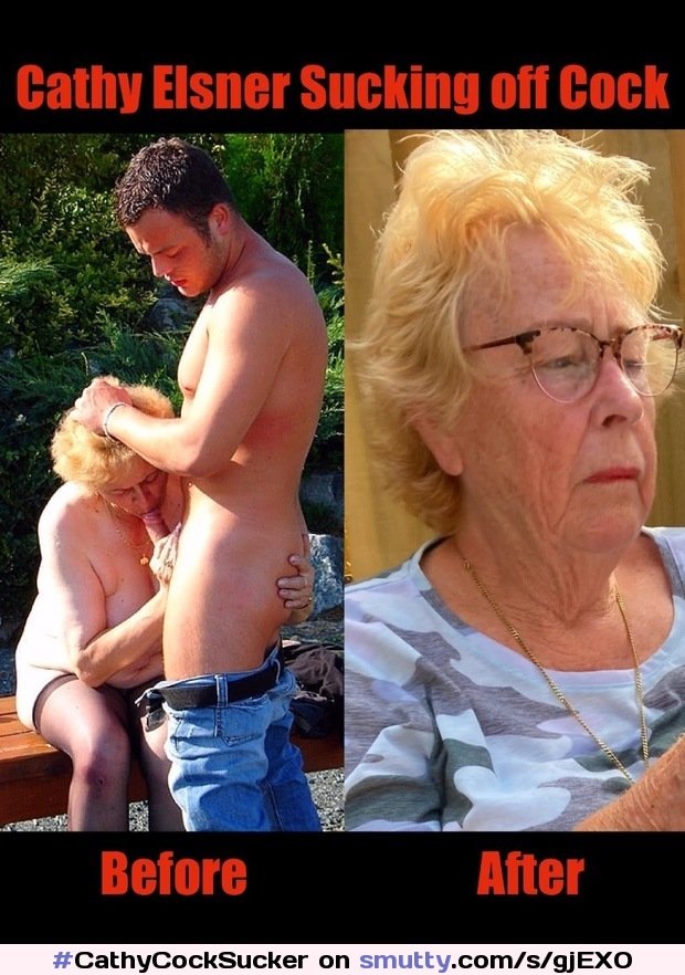 Granny Blowjob Porn Granny Slut Cathy Sucking off Strangers Cock...