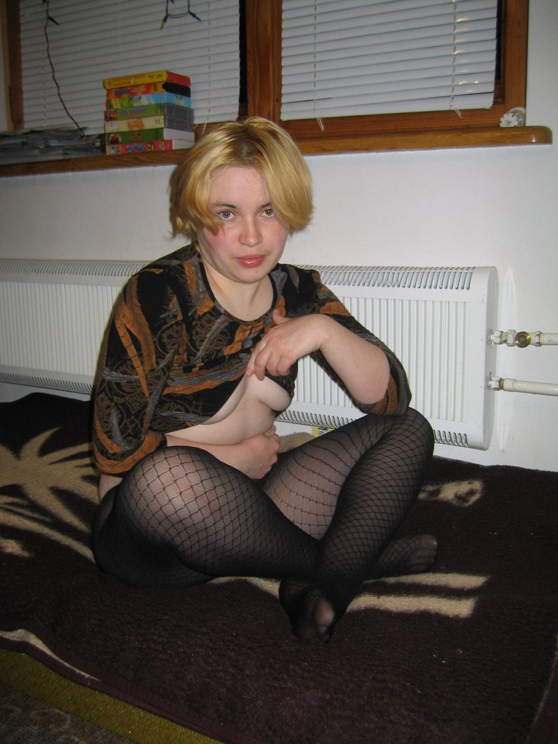 Young Amateur Wife Exposed Her Cute Pussy In Pantyhose
