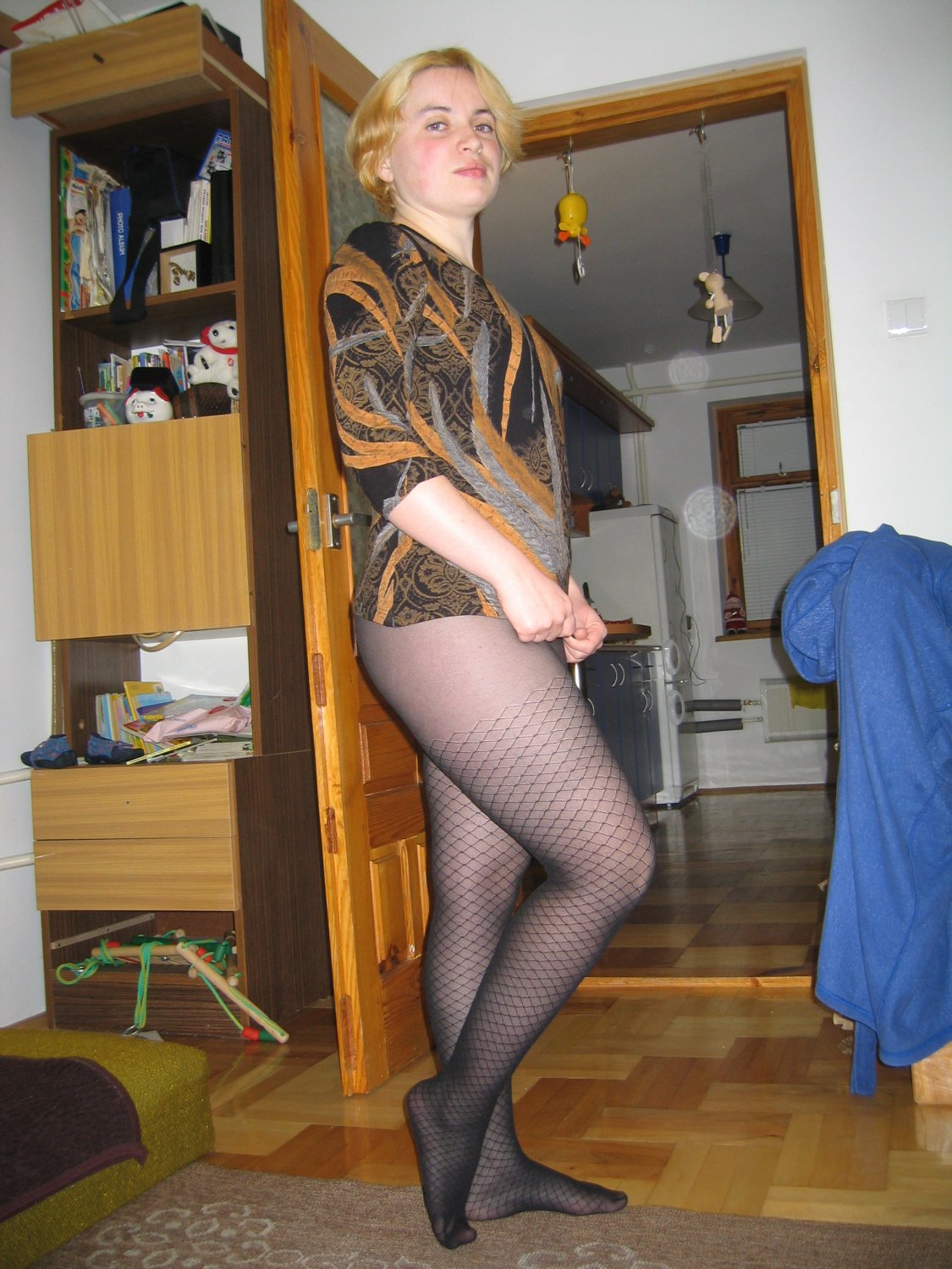 Young Amateur Wife Exposed Her Cute Pussy In Pantyhose