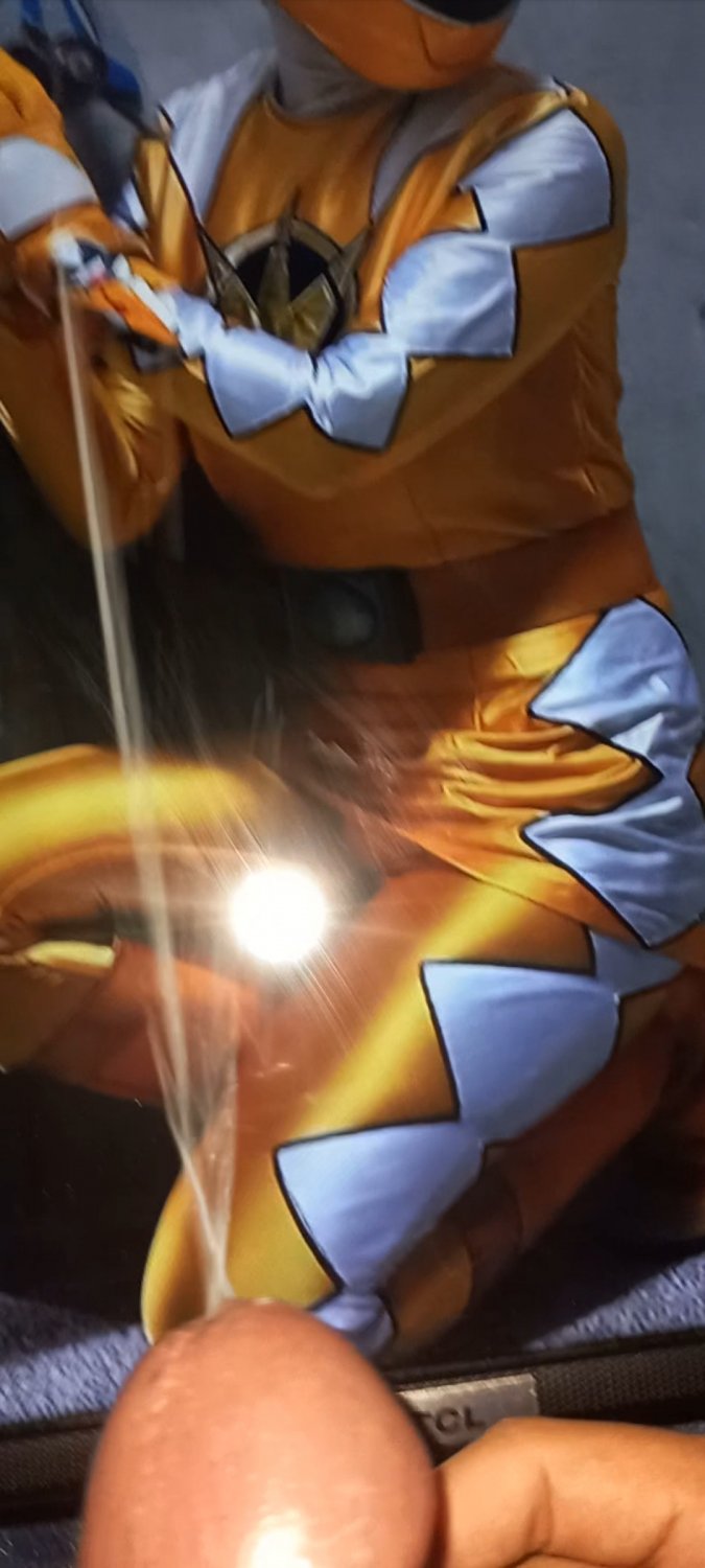 POWER RANGERS/SUPER SENTAI: YELLOW DINO THUNDER RANGER/ABAREYELLOW CUM TRIBUTE - TV #CLx0i1E9