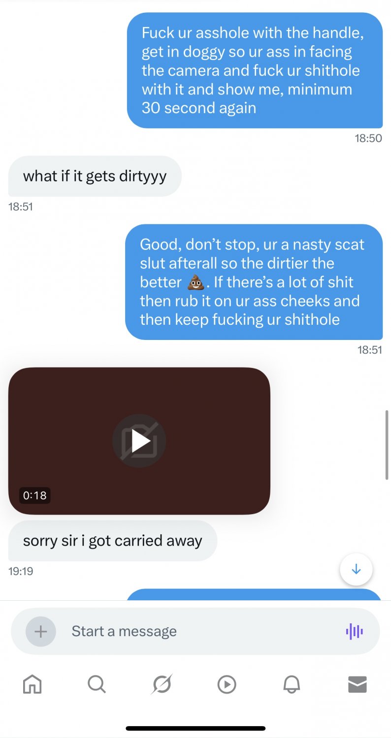 EXPOSED ANAL WEBSLUT goons with sisters toothbrush in pussy & ass. Disgusting X bitch 🤢🪥😂 #r3MiLLSH